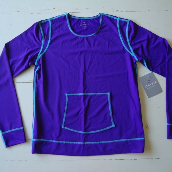 NWT ATHLETA Summer Shade Tee rash guard Small